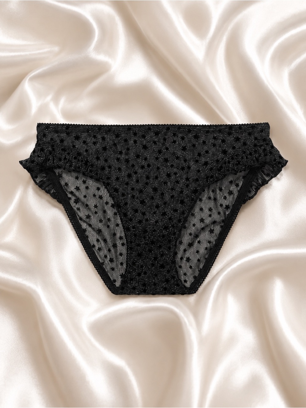 Victoria’s Secret Black Glitter Star Bikini Panty
